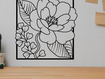 Intra απο ξύλο plywood Χρώμα wenge 3mm-4mm πάχος - Τέχνη διακόσμησης τοίχου με λουλούδια, κοπής με λέιζερ Δίασταση 40x50 cm INTRAFABR-75684667 - Image 2