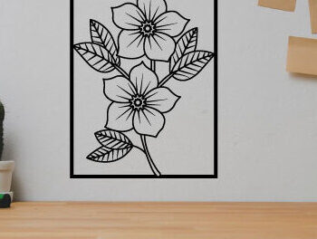 Intra απο ξύλο plywood Χρώμα wenge 3mm-4mm πάχος - Τέχνη διακόσμησης τοίχου με λουλούδια, κοπής με λέιζερ Δίασταση 40x50 cm INTRAFABR-75685620 - Image 2