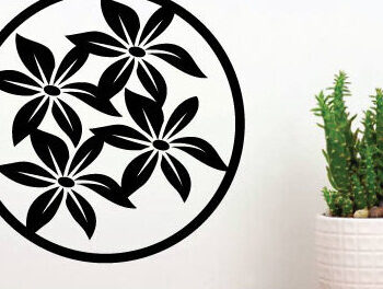 Intra απο ξύλο plywood Χρώμα wenge 3mm-4mm πάχος - Τέχνη διακόσμησης τοίχου με λουλούδια, κοπής με λέιζερ Δίασταση 40x50 cm INTRAFABR-75614722 - Image 1