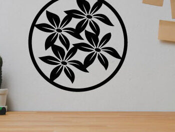 Intra απο ξύλο plywood Χρώμα wenge 3mm-4mm πάχος - Τέχνη διακόσμησης τοίχου με λουλούδια, κοπής με λέιζερ Δίασταση 40x50 cm INTRAFABR-75614722 - Image 2