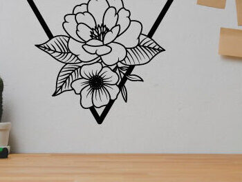 Intra απο ξύλο plywood Χρώμα wenge 3mm-4mm πάχος - Τέχνη διακόσμησης τοίχου με λουλούδια, κοπής με λέιζερ Δίασταση 40x50 cm INTRAFABR-38906106 - Image 2