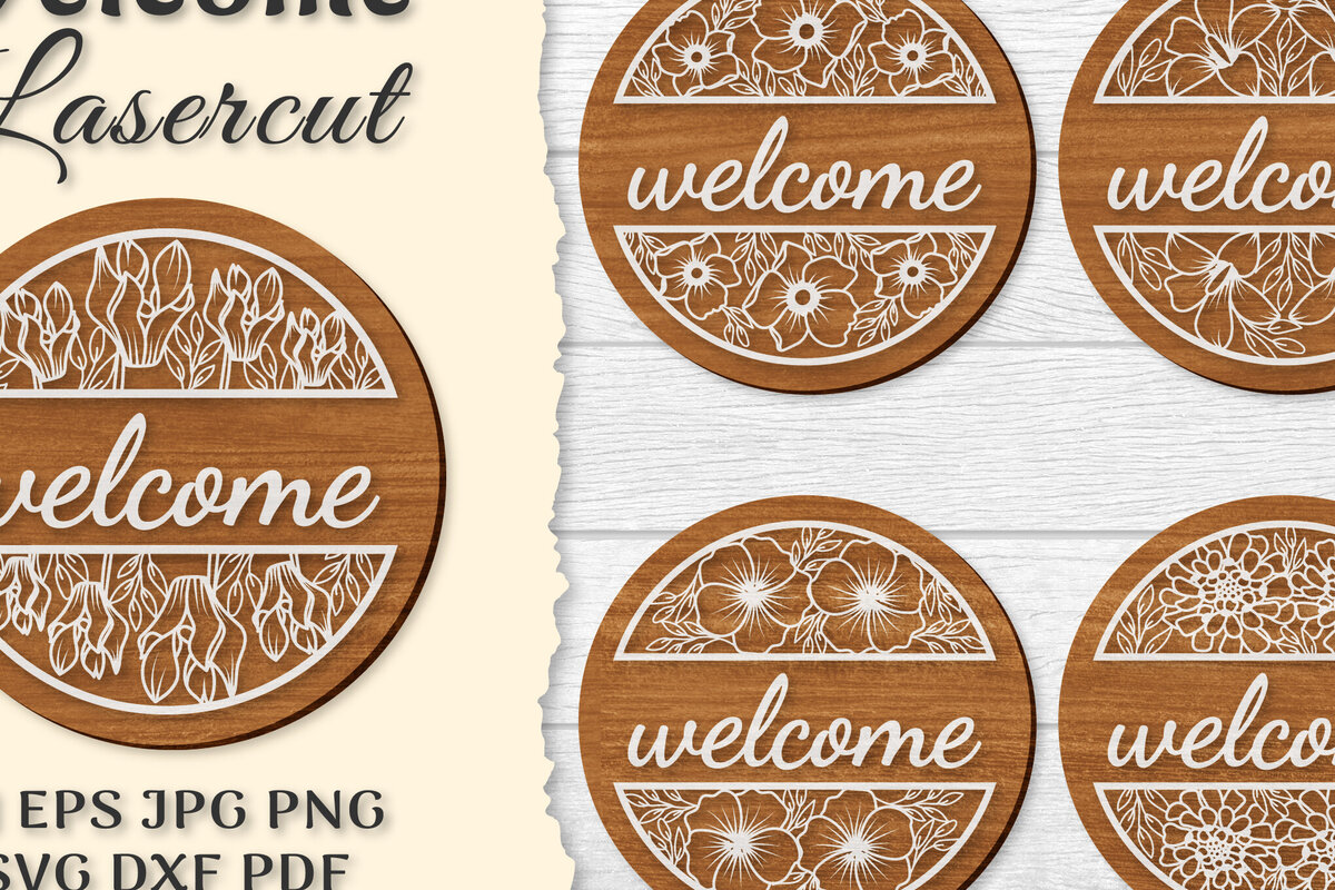 Intra απο ξύλο plywood  Χρώμα wenge 3mm-4mm πάχος - Λουλούδια καλωσορίσματος Lasercut BNDLES Δίασταση 20x20 cm INTRAFABR-29263736