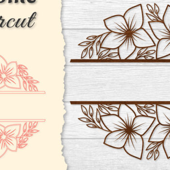 Intra απο ξύλο plywood  Χρώμα wenge 3mm-4mm πάχος - Flower Welcome Slip Lasercut Δίασταση 20x20 cm INTRAFABR-89718205 - Image 1