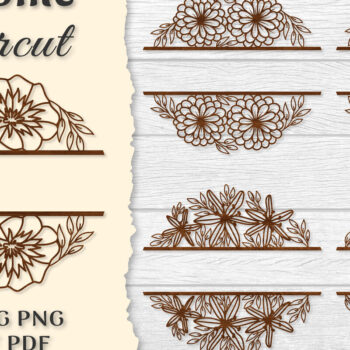 Intra απο ξύλο plywood  Χρώμα wenge 3mm-4mm πάχος - ΔΕΜΑΤΑ λουλουδιών καλωσορίσματος Slip Lasercut Δίασταση 20x20 cm INTRAFABR-89315807 - Image 1