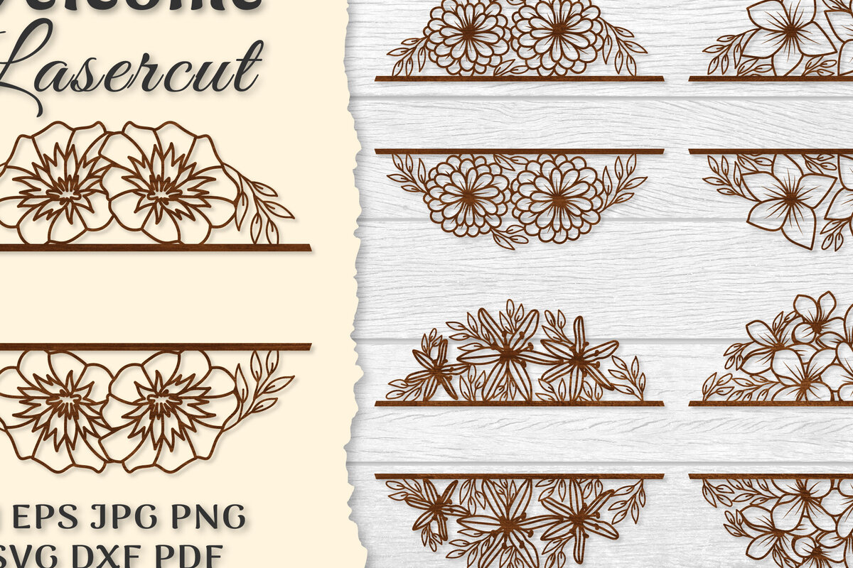 Intra απο ξύλο plywood  Χρώμα wenge 3mm-4mm πάχος - ΔΕΜΑΤΑ λουλουδιών καλωσορίσματος Slip Lasercut Δίασταση 20x20 cm INTRAFABR-89315807