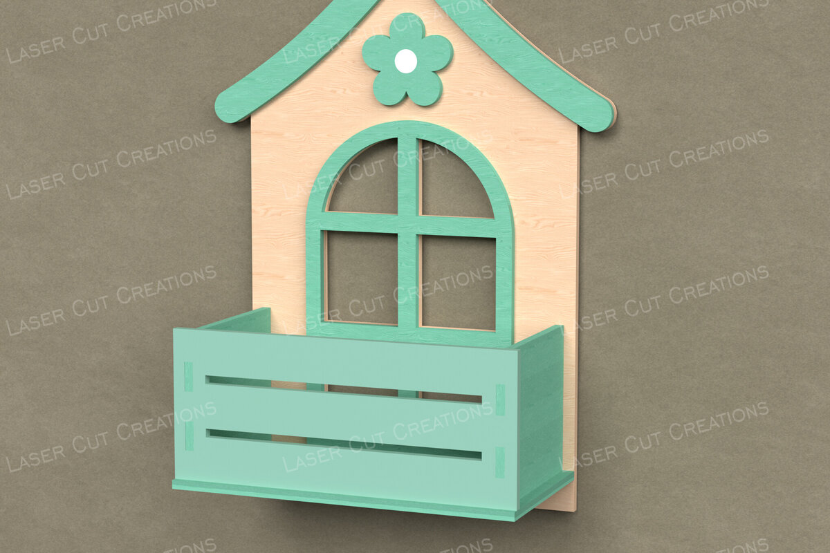 Intra απο ξύλο plywood  Χρώμα wenge 3mm-4mm πάχος - Κουτί παραθύρου λουλουδιών Διακόσμηση τοίχου Δίασταση 30x20 cm INTRAFABR-89315815