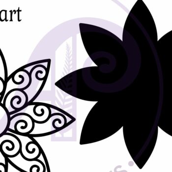 Intra απο ξύλο plywood  Χρώμα wenge 3mm-4mm πάχος - Λουλούδι με στροβιλίζεται επιγραφή τοίχου, Δίασταση 40x50 cm INTRAFABR-89315823 - Image 3