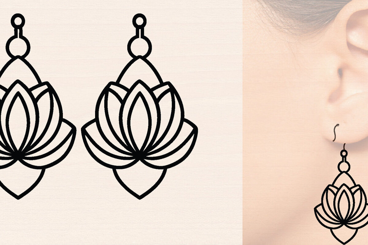 Intra απο ξύλο plywood  Χρώμα wenge 3mm-4mm πάχος - Ξύλινα σκουλαρίκια λουλούδι με Δίασταση 3x3 cm INTRAFABR-89315802