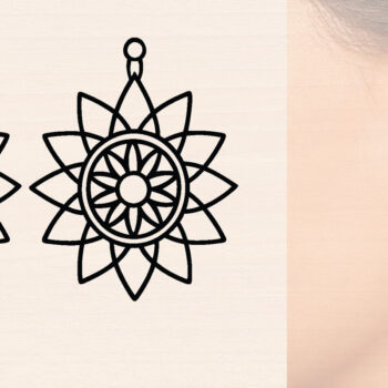 Intra απο ξύλο plywood  Χρώμα wenge 3mm-4mm πάχος - Ξύλινα σκουλαρίκια λουλούδι με Δίασταση 3x3 cm INTRAFABR-110668151 - Image 1