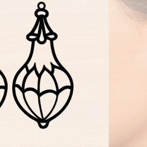 Intra απο ξύλο plywood  Χρώμα wenge 3mm-4mm πάχος - Ξύλινα σκουλαρίκια λουλούδι με Δίασταση 3x3 cm INTRAFABR-110668229