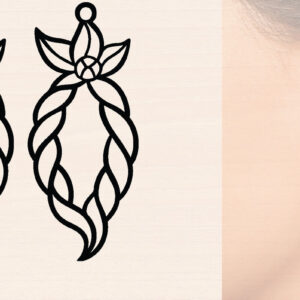 Intra απο ξύλο plywood  Χρώμα wenge 3mm-4mm πάχος - Ξύλινα σκουλαρίκια λουλούδι με Δίασταση 3x3 cm INTRAFABR-111800500