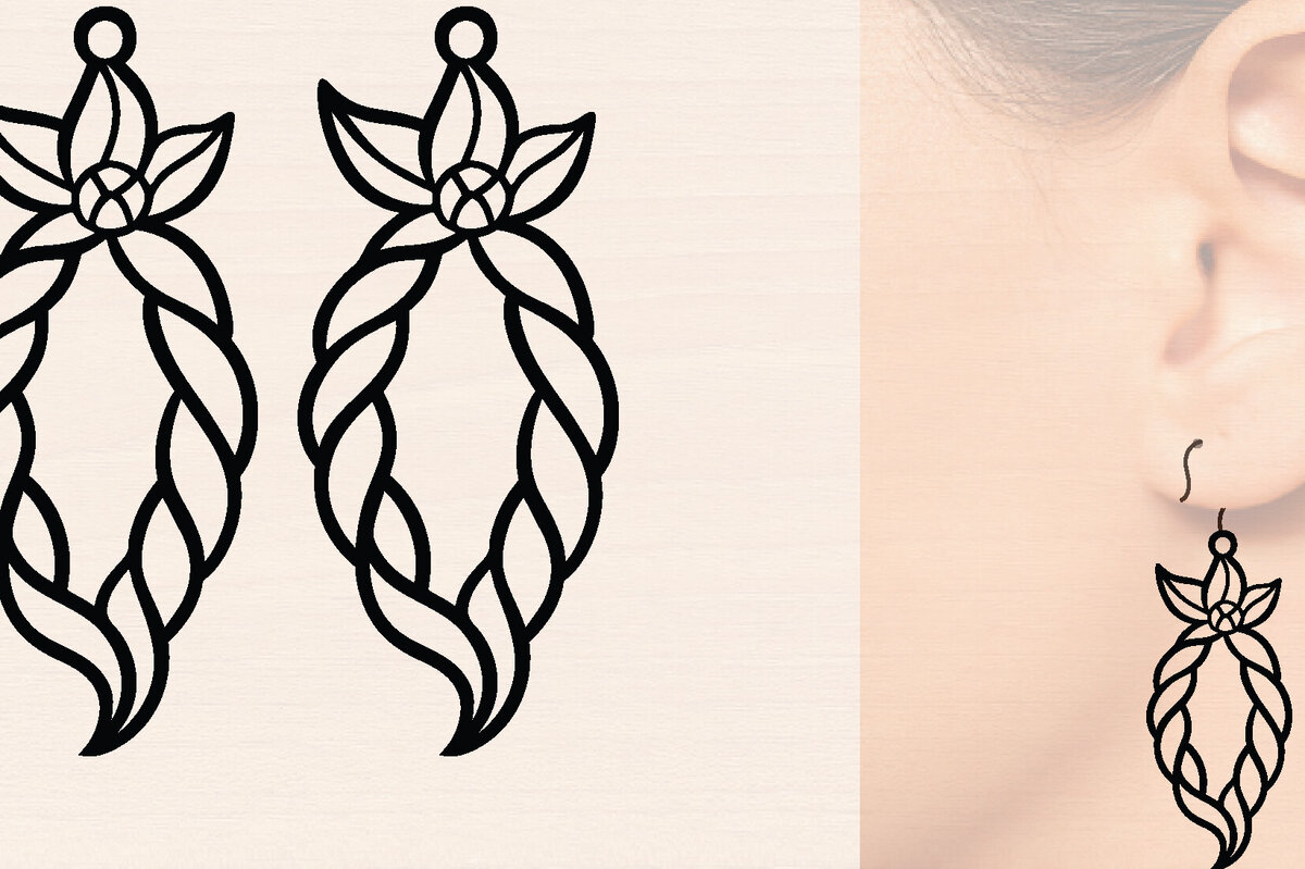 Intra απο ξύλο plywood  Χρώμα wenge 3mm-4mm πάχος - Ξύλινα σκουλαρίκια λουλούδι με Δίασταση 3x3 cm INTRAFABR-111800500