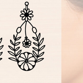 Intra απο ξύλο plywood  Χρώμα wenge 3mm-4mm πάχος - Ξύλινα σκουλαρίκια λουλούδι με Δίασταση 3x3 cm INTRAFABR-111863005 - Image 1