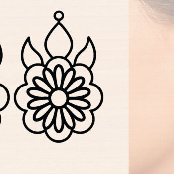 Intra απο ξύλο plywood  Χρώμα wenge 3mm-4mm πάχος - Ξύλινα σκουλαρίκια λουλούδι με Δίασταση 3x3 cm INTRAFABR-111863013 - Image 1