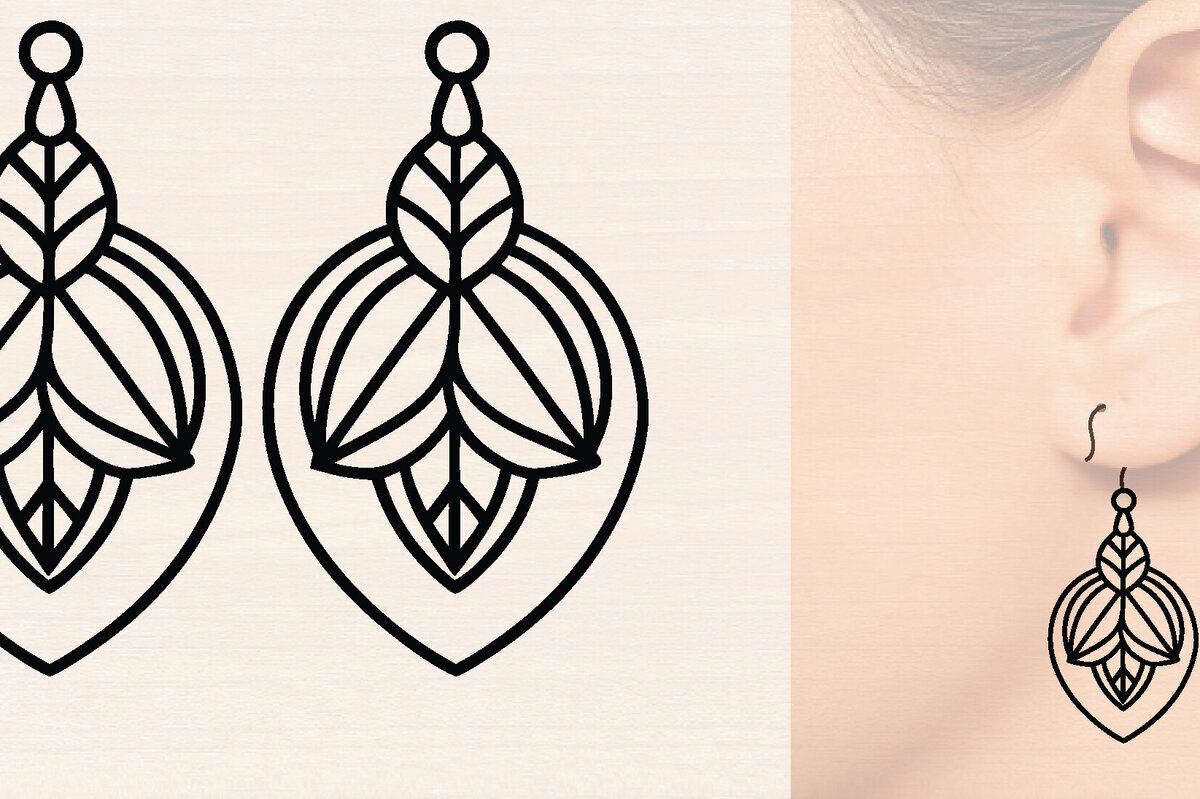 Intra απο ξύλο plywood  Χρώμα wenge 3mm-4mm πάχος - Ξύλινα σκουλαρίκια λουλούδι με Δίασταση 3x3 cm INTRAFABR-111800478