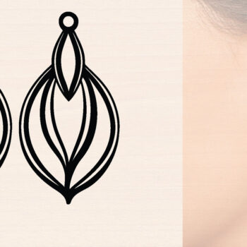 Intra απο ξύλο plywood  Χρώμα wenge 3mm-4mm πάχος - Ξύλινα σκουλαρίκια λουλούδι με Δίασταση 3x3 cm INTRAFABR-111800485 - Image 1