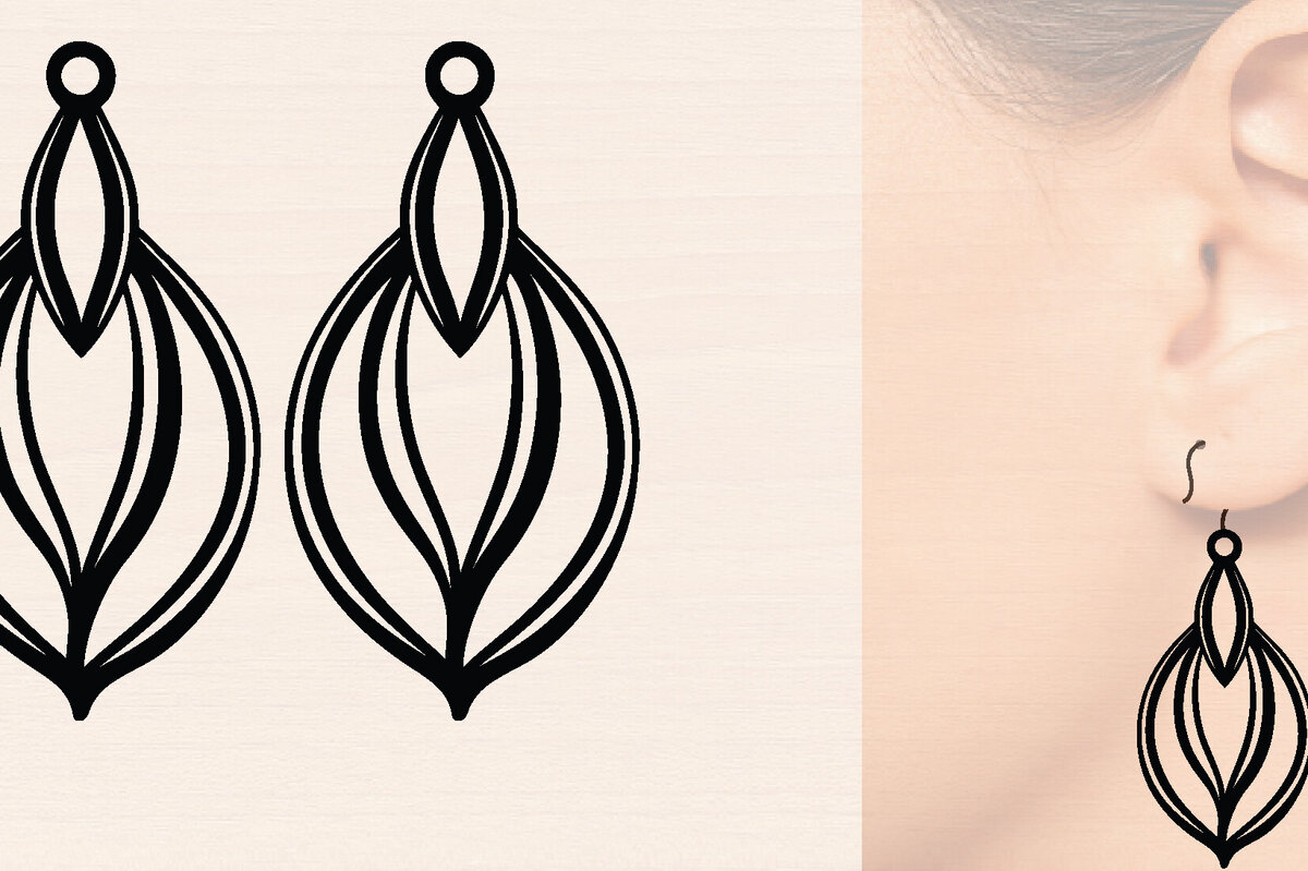 Intra απο ξύλο plywood  Χρώμα wenge 3mm-4mm πάχος - Ξύλινα σκουλαρίκια λουλούδι με Δίασταση 3x3 cm INTRAFABR-111800485