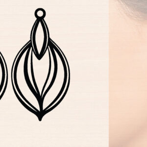 Intra απο ξύλο plywood  Χρώμα wenge 3mm-4mm πάχος - Ξύλινα σκουλαρίκια λουλούδι με Δίασταση 3x3 cm INTRAFABR-111800493