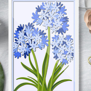 Intra απο ξύλο plywood  Χρώμα wenge 3mm-4mm πάχος - Flowers 3D Papercut / Flowers Papercut Δίασταση 20x20 cm INTRAFABR-113996311 - Image 2