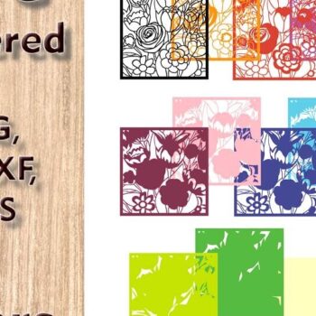 Intra απο ξύλο plywood  Χρώμα wenge 3mm-4mm πάχος - πολλαπλών επιπέδων 3D Flowers Δίασταση 8x11 cm INTRAFABR-21152958 - Image 3