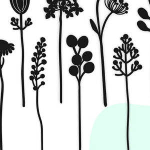 Intra απο ξύλο plywood  Χρώμα wenge 3mm-4mm πάχος - Λουλούδια Δίασταση 20x20 cm INTRAFABR-25792434