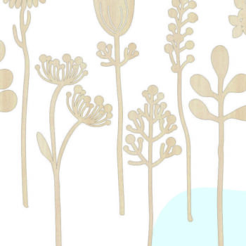 Intra απο ξύλο plywood Χρώμα wenge 3mm-4mm πάχος - Λουλούδια Δίασταση 20x20 cm INTRAFABR-25792434 - Image 3