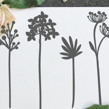 Intra απο ξύλο plywood Χρώμα wenge 3mm-4mm πάχος - Λουλούδια Δίασταση 20x20 cm INTRAFABR-25792434 - Image 4