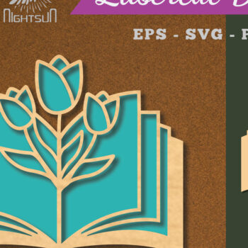 Intra απο ξύλο plywood  Χρώμα wenge 3mm-4mm πάχος - Βιβλίο Flowers Διακόσμηση με 1 Δίασταση 20x20 cm INTRAFABR-95075006 - Image 1