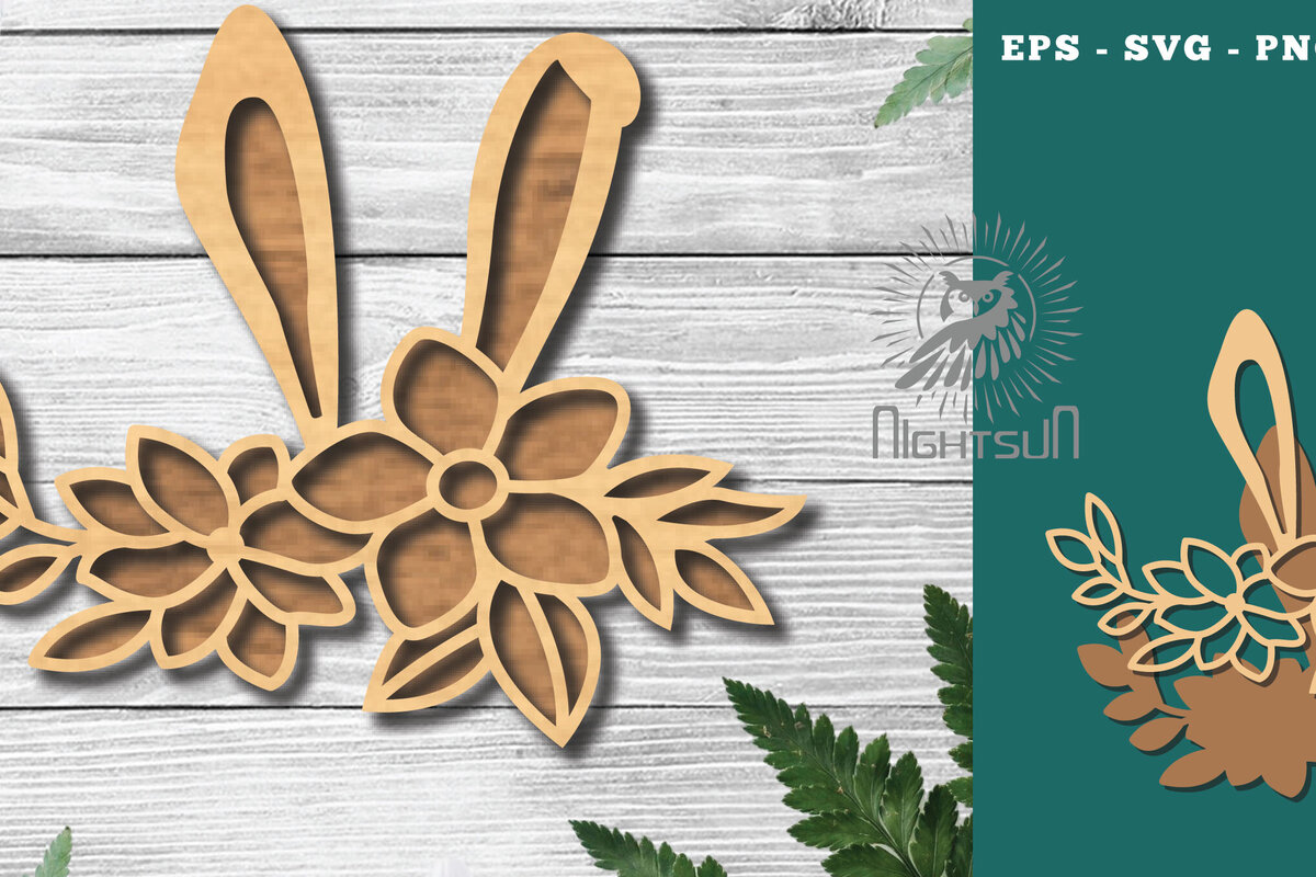 Intra απο ξύλο plywood  Χρώμα wenge 3mm-4mm πάχος - Διακόσμηση Flowers Bunny 6 Δίασταση 15x15 cm INTRAFABR-99433854