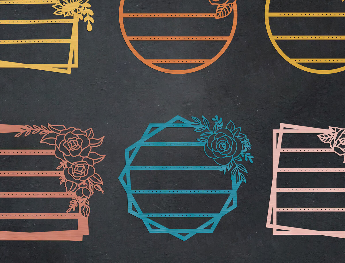 Intra απο ξύλο plywood  Χρώμα wenge 3mm-4mm πάχος - Βάση σκουλαρικιών με λουλούδια Δίασταση 20x20 cm INTRAFABR-119889577