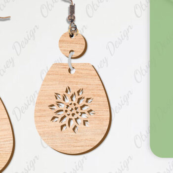 Intra απο ξύλο plywood Χρώμα wenge 3mm-4mm πάχος - Σκουλαρίκια Λουλούδια Κόψιμο με Λέιζερ ΔΕΜΑ Δίασταση 3x3 cm INTRAFABR-119889573 - Image 9