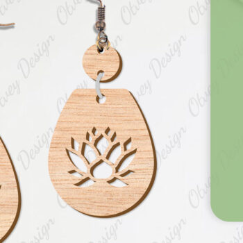 Intra απο ξύλο plywood Χρώμα wenge 3mm-4mm πάχος - Σκουλαρίκια Λουλούδια Κόψιμο με Λέιζερ ΔΕΜΑ Δίασταση 3x3 cm INTRAFABR-119889573 - Image 11