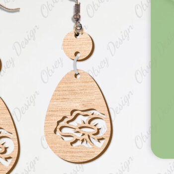 Intra απο ξύλο plywood Χρώμα wenge 3mm-4mm πάχος - Σκουλαρίκια Λουλούδια Κόψιμο με Λέιζερ ΔΕΜΑ Δίασταση 3x3 cm INTRAFABR-112953317 - Image 5