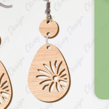 Intra απο ξύλο plywood Χρώμα wenge 3mm-4mm πάχος - Σκουλαρίκια Λουλούδια Κόψιμο με Λέιζερ ΔΕΜΑ Δίασταση 3x3 cm INTRAFABR-112953317 - Image 7