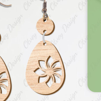 Intra απο ξύλο plywood Χρώμα wenge 3mm-4mm πάχος - Σκουλαρίκια Λουλούδια Κόψιμο με Λέιζερ ΔΕΜΑ Δίασταση 3x3 cm INTRAFABR-112953317 - Image 10