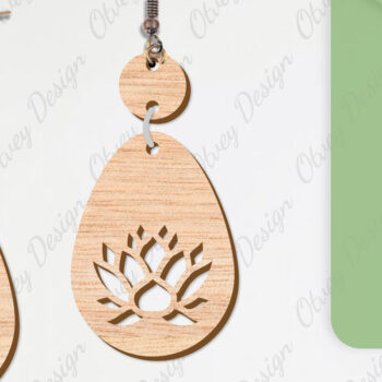 Intra απο ξύλο plywood Χρώμα wenge 3mm-4mm πάχος - Σκουλαρίκια Λουλούδια Κόψιμο με Λέιζερ ΔΕΜΑ Δίασταση 3x3 cm INTRAFABR-96559116 - Image 11