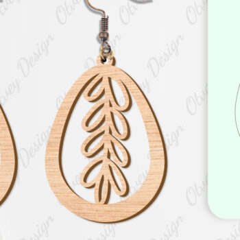 Intra απο ξύλο plywood  Χρώμα wenge 3mm-4mm πάχος - Σκουλαρίκια Λουλούδια Κόψιμο με Λέιζερ ΔΕΜΑ Δίασταση 3x3 cm INTRAFABR-96281629 - Image 2