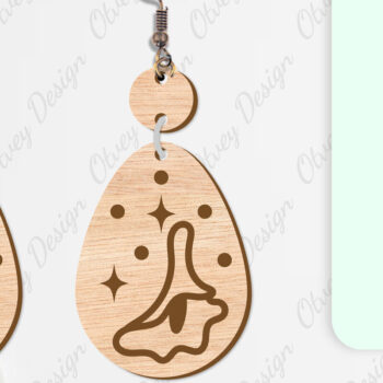 Intra απο ξύλο plywood Χρώμα wenge 3mm-4mm πάχος - Σκουλαρίκια Λουλούδια Κόψιμο με Λέιζερ ΔΕΜΑ Δίασταση 3x3 cm INTRAFABR-37746910 - Image 5