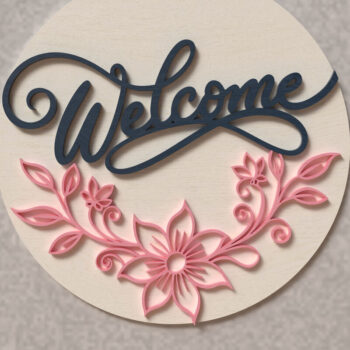 Intra απο ξύλο plywood  Χρώμα wenge 3mm-4mm πάχος - Πινακίδα μπροστινής πόρτας λουλουδιών, Δίασταση 20x20 cm INTRAFABR-113753873 - Image 2