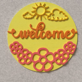 Intra απο ξύλο plywood  Χρώμα wenge 3mm-4mm πάχος - Πινακίδα μπροστινής πόρτας λουλουδιών, Δίασταση 20x20 cm INTRAFABR-113753873 - Image 4