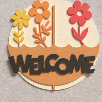 Intra απο ξύλο plywood  Χρώμα wenge 3mm-4mm πάχος - Πινακίδα μπροστινής πόρτας λουλουδιών, Δίασταση 20x20 cm INTRAFABR-113753873 - Image 7