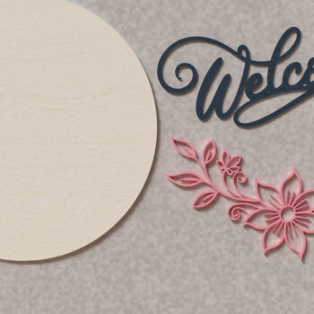 Intra απο ξύλο plywood  Χρώμα wenge 3mm-4mm πάχος - Πινακίδα μπροστινής πόρτας λουλουδιών, Δίασταση 20x20 cm INTRAFABR-113753873 - Image 8