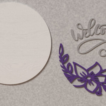 Intra απο ξύλο plywood  Χρώμα wenge 3mm-4mm πάχος - Πινακίδα μπροστινής πόρτας λουλουδιών, Δίασταση 20x20 cm INTRAFABR-113753873 - Image 11