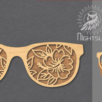 Intra απο ξύλο plywood  Χρώμα wenge 3mm-4mm πάχος - Γυαλιά Λουλούδια Διακόσμηση με 1 Δίασταση 20x20 cm INTRAFABR-85823909 - Image 1