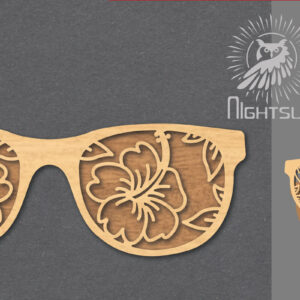 Intra απο ξύλο plywood  Χρώμα wenge 3mm-4mm πάχος - Γυαλιά λουλουδιών Διακόσμηση με 3 Δίασταση 20x20 cm INTRAFABR-120535961