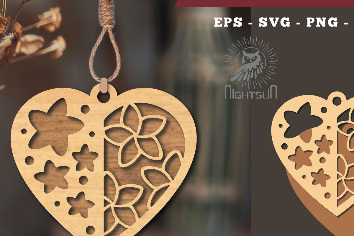 Intra απο ξύλο plywood  Χρώμα wenge 3mm-4mm πάχος - Στολίδι με κομμένα λέιζερ λουλουδιών 5 Δίασταση 6x6 cm INTRAFABR-46397838