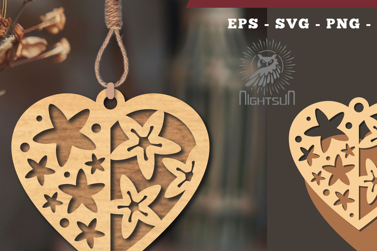 Intra απο ξύλο plywood  Χρώμα wenge 3mm-4mm πάχος - Στολίδι με κομμένα λέιζερ λουλουδιών 7 Δίασταση 6x6 cm INTRAFABR-116841970