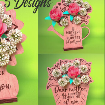 Intra απο ξύλο plywood  Χρώμα wenge 3mm-4mm πάχος - Flowers Holder για τη γιορτή της μητέρας Δίασταση 30x20 cm INTRAFABR-109933776 - Image 1