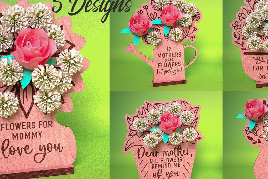 Intra απο ξύλο plywood  Χρώμα wenge 3mm-4mm πάχος - Flowers Holder για τη γιορτή της μητέρας Δίασταση 30x20 cm INTRAFABR-109933776