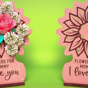 Intra απο ξύλο plywood  Χρώμα wenge 3mm-4mm πάχος - Flowers Holder για τη γιορτή της μητέρας Δίασταση 30x20 cm INTRAFABR-109933776 - Image 5